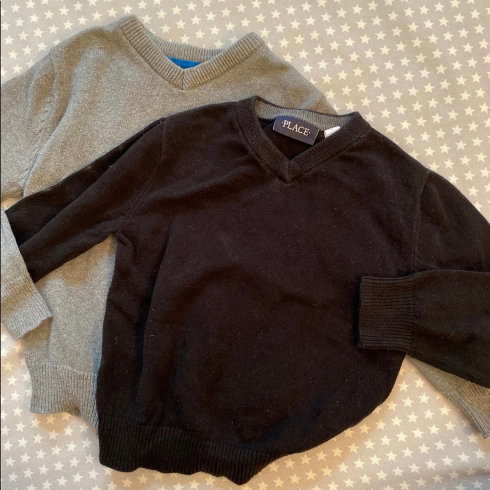 Two Children’s V-Neck Sweaters